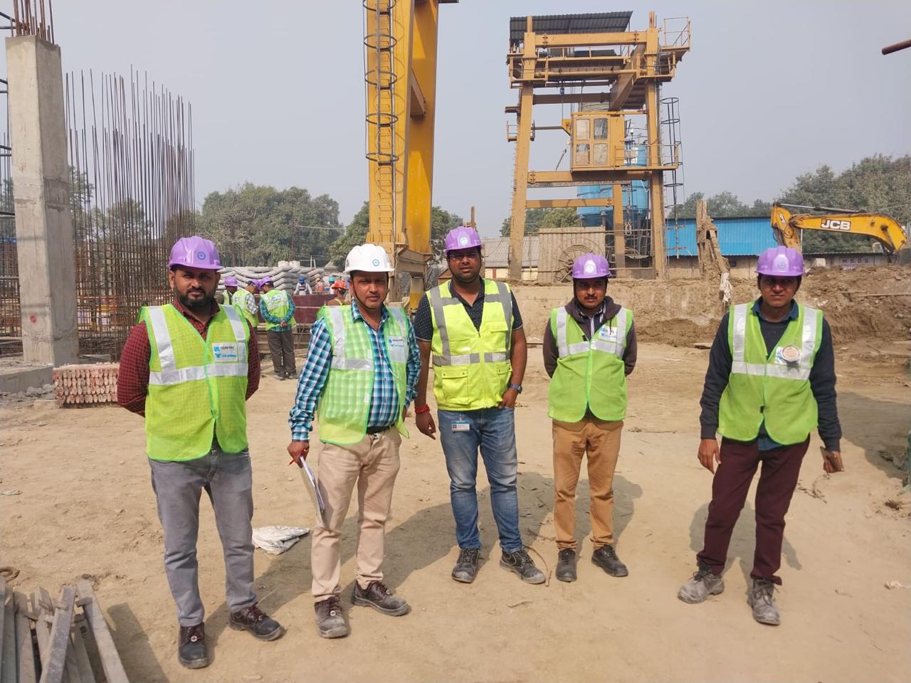 Engineering team on site